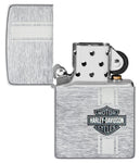 ZIPPO H-D BRUSHED CHROME LUSTRE B&S