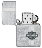 ZIPPO H-D BRUSHED CHROME LUSTRE B&S