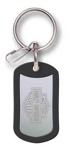 H-D Key Chain - enamel/rubber B&S tag