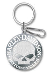 H-D® STUDDED SILVER HARLEY SKULL KEY CHAIN