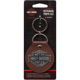 HD KEYCHAIN B&S BROWN VINYL FOB