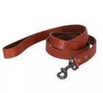 LEATHER HD DOG LEASH - COGNAC