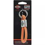 H-D KEYCHAIN B&S ORANGE VINYL BRAID