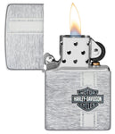 ZIPPO H-D BRUSHED CHROME LUSTRE B&S