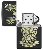 ZIPPO H-D BLACK MATTE EAGLE LASER ENGRAVE