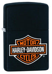 ZIPPO HARLEY BLK.MATTE LOGO