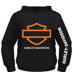 ORANGE OUTLINE HOODIE - BLACK