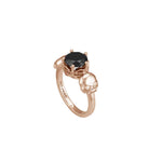 Rose Gold Skull & Stone Ring