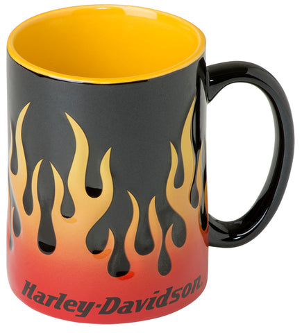 H-D SCULPTED FLAMES MUG