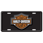 HD Bar & Shield Stamped License Plate