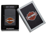 ZIPPO HARLEY BLK.MATTE LOGO