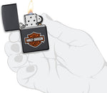 ZIPPO HARLEY BLK.MATTE LOGO